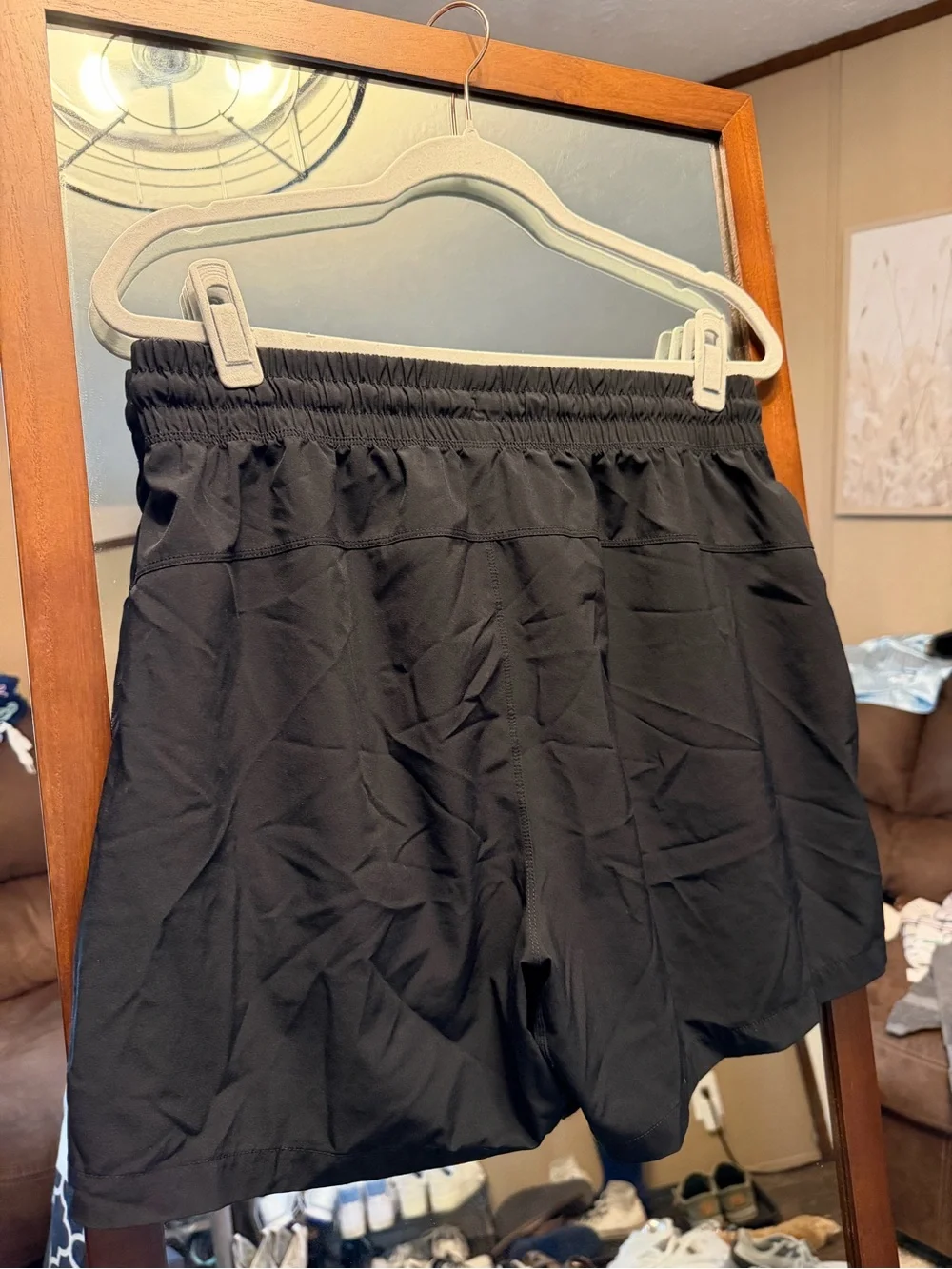 Men's CRZ Yoga Black Athletic Drawstring Shorts - XL